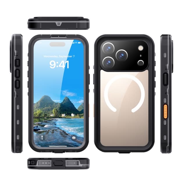 Apple iPhone 17 Pro - Redpepper Dot Series Outdoor Case, IP68, MagSafe, waterproof, black
