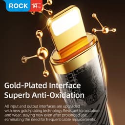 Rock - Serie Transparency - Cavo di ricarica 3-in-2 da A+C a M+L+C, 100W 1,5m, bianco – Bild 4