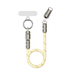 ROCK R15 Handy-Lanyard mit Ladefunktion – USB-C zu Lightning 27W, 30 cm, beige – Bild 1