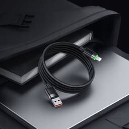 McDodo - Cavo magnetico autoavvolgente da USB-A a Lightning, 1,2 m, nero – Bild 5