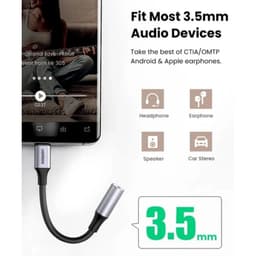 Ugreen – USB-C auf 3.5 mm DAC Kopfhöreradapter (AV161 / 80154), grau/schwarz – Bild 4