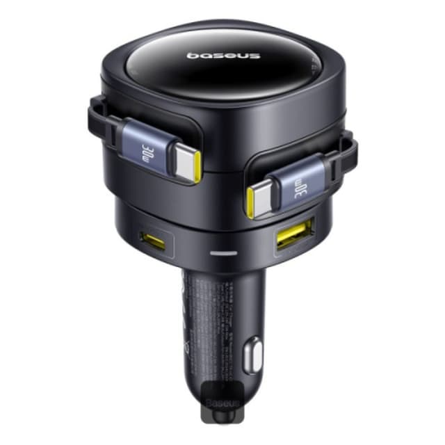 Baseus Enjoyment Max Chargeur voiture - 90W double USB-C vers Lightning, noir