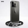 iPhone 15 Pro Max - Necklace - Transparent with practical black strap