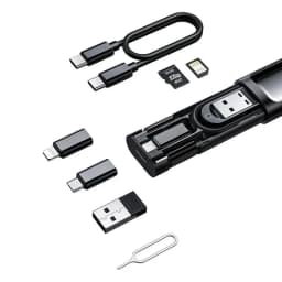McDodo - Multifunktionale Box mit Ladekabel, Adapter und Connector, Schwarz – Bild 3