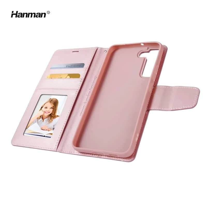 Samsung Galaxy S26 Plus - Hanman Mill Flip Case mit 3 Kartenfächern, rosegold