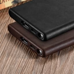 iCarer Samsung S22 Ultra Pferde Echtleder Back Case Schwarz (ALS2201-BK) – Bild 8