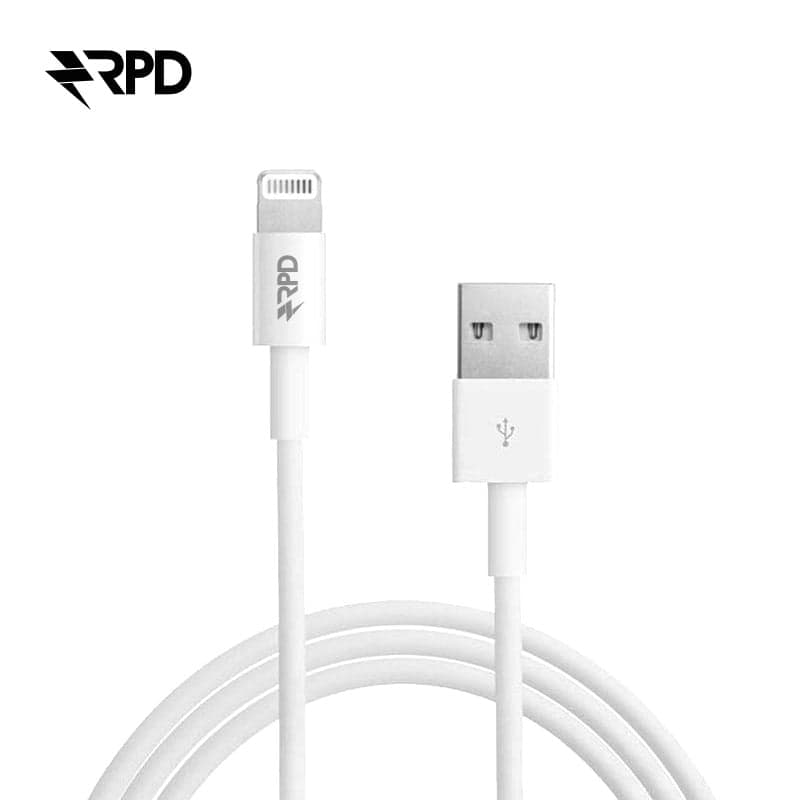 RPD - Câble Lightning vers USB-A, 1 mètre, blanc (solide & durable)