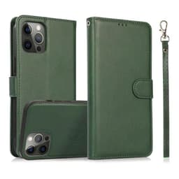 iPhone 11 - Magnetisches 2in1 Klapphülle mit Kartenfächern & Handgelenkband, grün – Bild 1