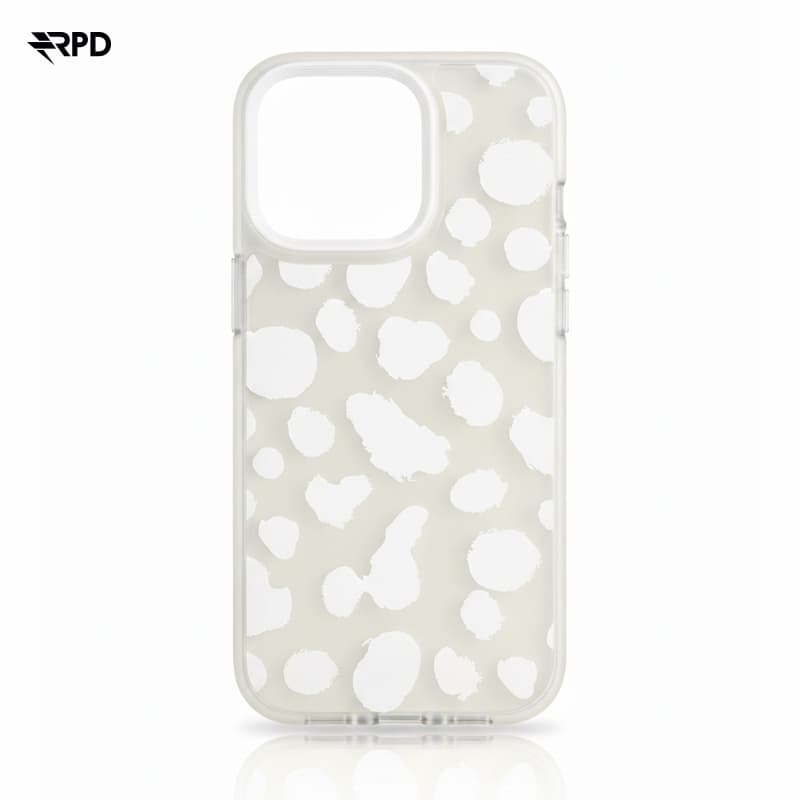 iPhone 16 Pro Max - Custodia TPU RPD con motivo a mucca, bianco