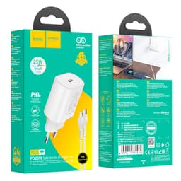 Hoco - PD25W charger set with Lightning-to-Type-C cable, compatible with iPhone, white – Bild 9