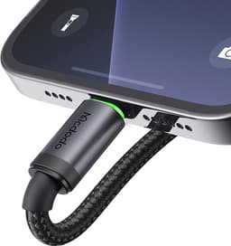 McDodo - USB-A to Lightning Cable with Charging Light, 36W Fast Charging, Black – Bild 4