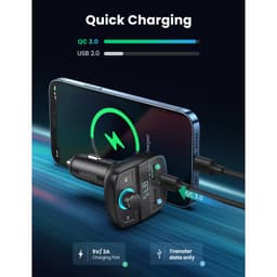 Ugreen – Bluetooth FM Transmitter Auto mit QC/PD (CD229 / 80910), grau/schwarz – Bild 4