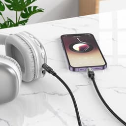 Hoco UPA27 Câble de conversion audio numérique / AUX vers Lightning, noir – Bild 4