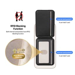 iPhone 12/13/14/15/16 Series . Dux Ducis Magnetic Leather Wallet Stand with MagSafe, Schwarz – Bild 9