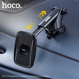 Hoco CA75 Supporto magnetico di ricarica wireless per auto, nero – Bild 7