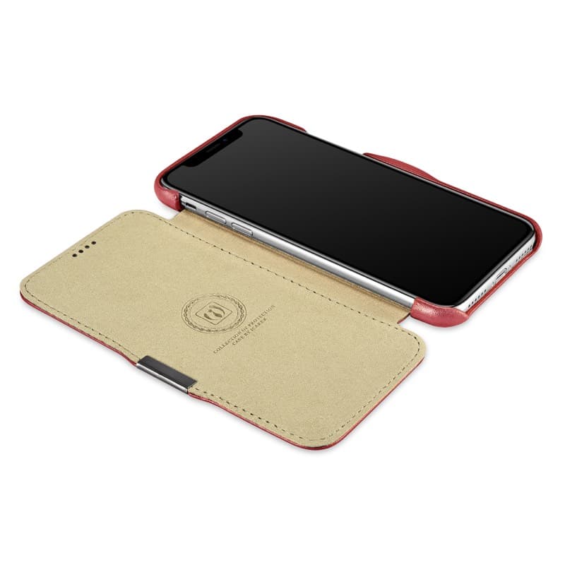 iPhone X/XS - iCarer Luxury Series Flip Case Rot RIX02 – 4