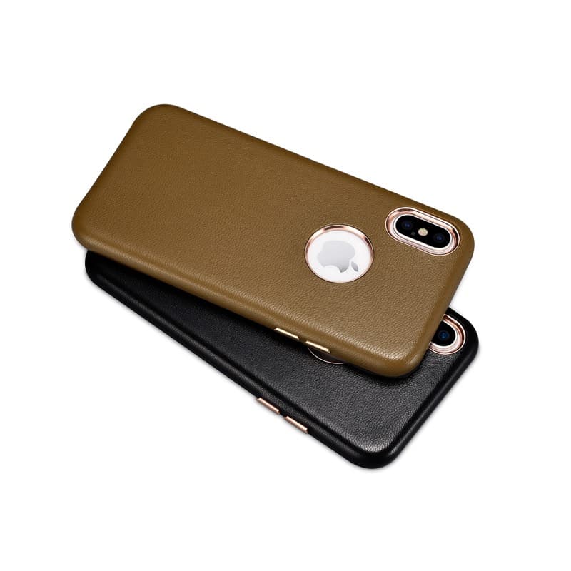 iPhone X/XS - Luxury Echtleder Xoomz XYPIX003-BN, braun