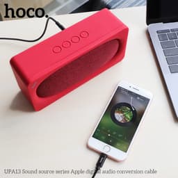 Hoco UPA13 Sound source series iPhone Lightning auf AUX Adapter, 1m, schwarz – Bild 7