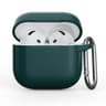 AirPods 4th Gen - Silicone case - Robust protection with carabiner, dark green