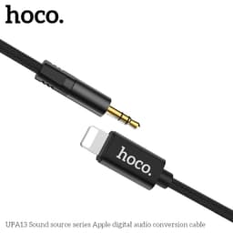Hoco UPA13 Sound source series iPhone Lightning auf AUX Adapter, 1m, schwarz – Bild 3