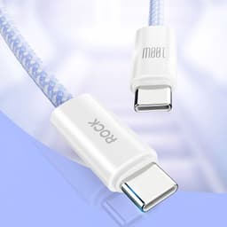 ROCK Rainbow Series C TO C 100W Fast Charging Data Cable 1.2M Violet – Bild 2