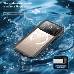 Apple iPhone 17 Pro - Redpepper Dot Series Outdoor Case, IP68, MagSafe, waterproof, black – Bild 7