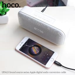 Hoco UPA13 Sound source series iPhone Lightning auf AUX Adapter, 1m, schwarz – Bild 6