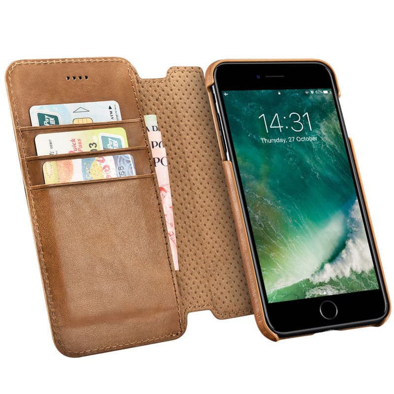 iPhone 7+/8+ iCarer Detachable PU Leather Wallet Case brown – 2