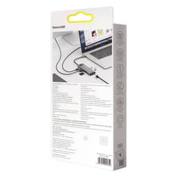 Baseus - Serie Metal Gleam - Docking station HUB Type-C multifunzione 8 in 1, grigio (CAHUB-CV0G) – Bild 3