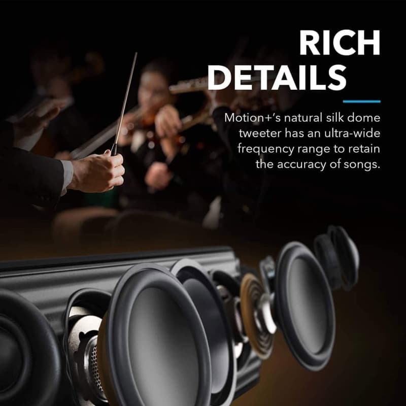 Soundcore Motion+ Bluetooth Speaker, IPX7 waterproof, black A3116 – 2