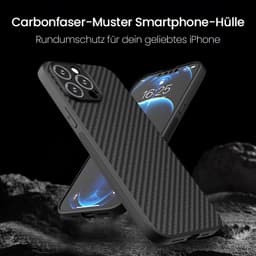 iPhone 15 Plus - Robustes TPU-Case mit Carbon-Optik, Schwarz – Bild 2