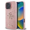 iPhone 16 Pro Max - Étui à logo métallique Guess rose GUHCP16XHG4SGP