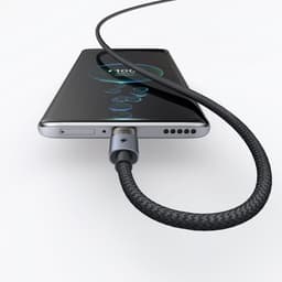 McDodo - Câble 3 en 1, transparent, USB-A vers C + Lightning + Micro-USB, 1,2 m, noir – Bild 3