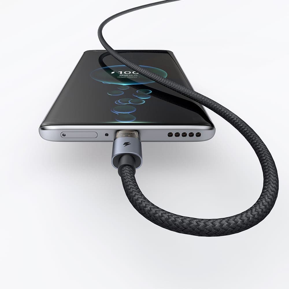 McDodo - 3-in-1 cable, transparent, USB-A to C + Lightning + Micro-USB, 1.2 m, black – 3