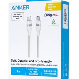 Cavo Anker Ultra Soft - Da USB-C a USB-C - 240W - 0,9M - Bianco – Bild 3