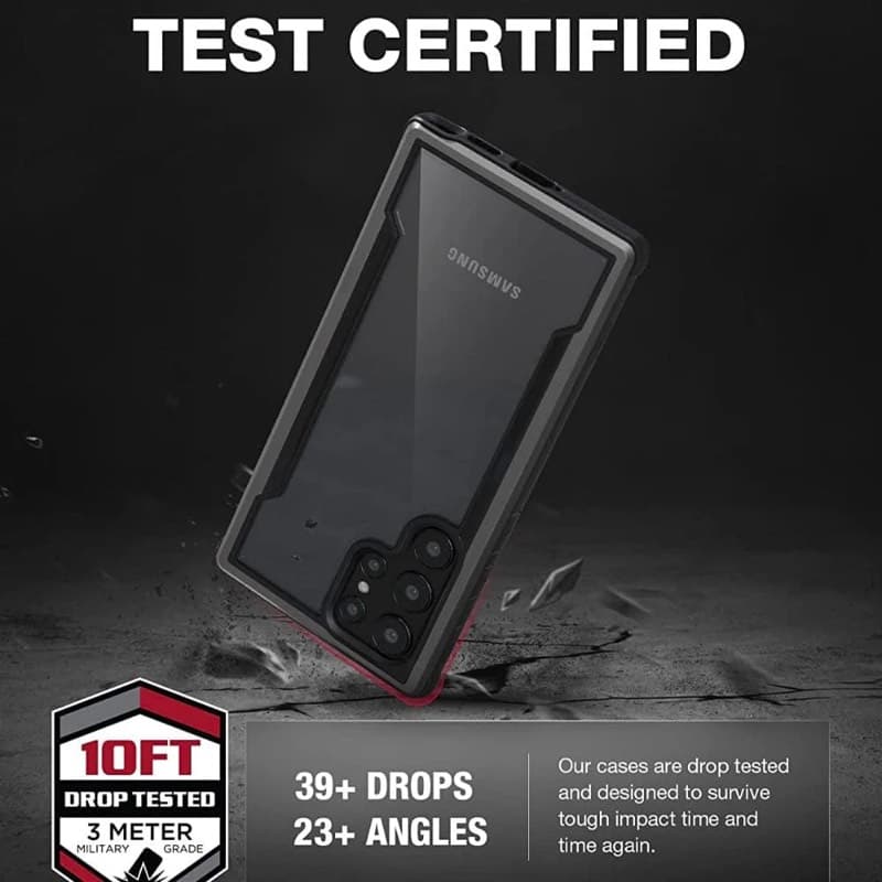 Samsung Galaxy S23 Ultra - Custodia Raptic/X-Doria Defence Shield con cornice blu – 2