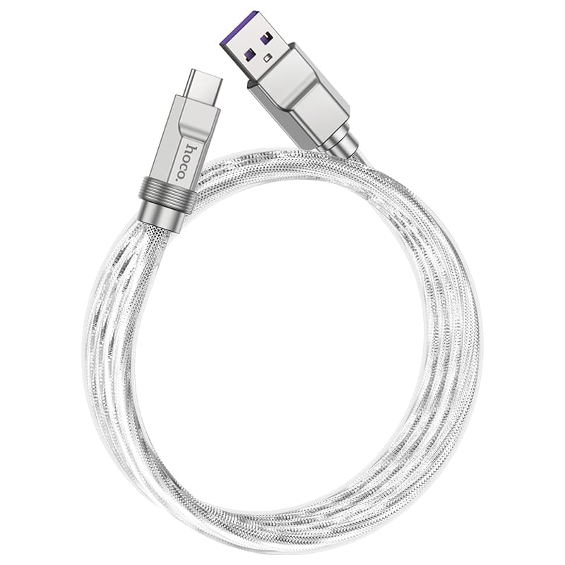 Hoco - U113 Fast Charging 100W USB-C auf USB-A 1M, Silber