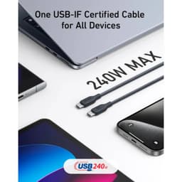 Anker - 544 da USB-C a USB-C - 240W - 1,8M - BioBraided - Nero – Bild 3
