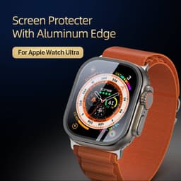 Apple Watch Ultra 1/2 49 mm - Pellicola protettiva in vetro temperato DUX, resistente ai graffi 9H, nero – Bild 3