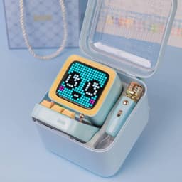 Divoom - DitooMic- 8 Bit Pixel Art Speaker - Bluetooth - Karaoke & Voice Morphing - Blue – Bild 5