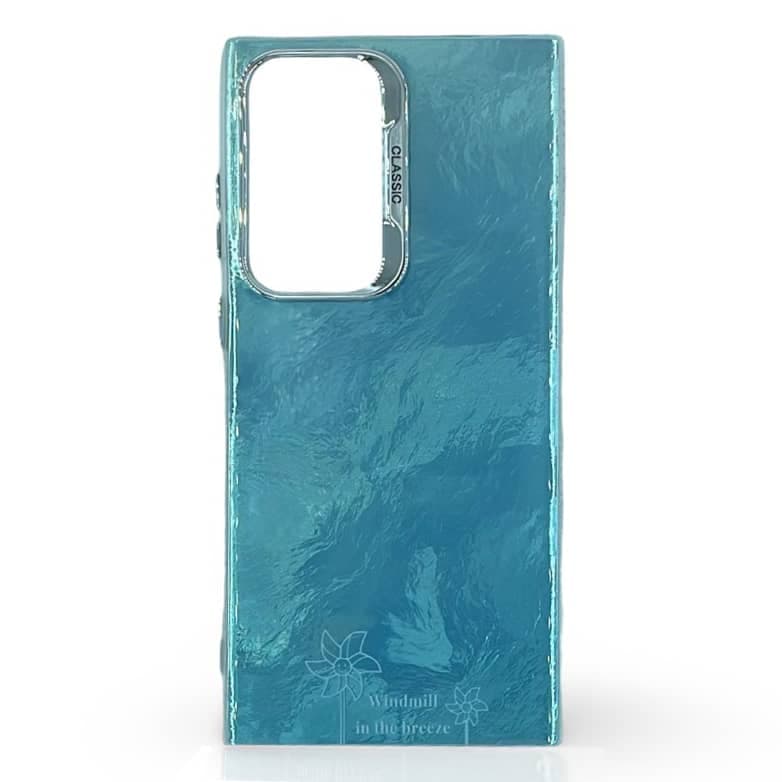 Samsung Galaxy S23 Ultra - Citazione iridescente - Custodia a specchio blu