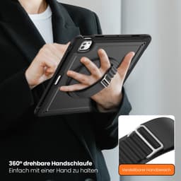 iPad Pro 11" (2024/2025) - RPD - HEX-S FE, Étui TPU renforcé avec dragonne, noir – Bild 8