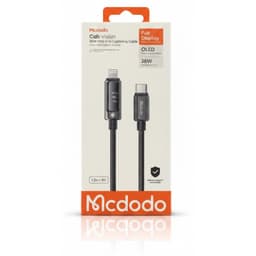 McDodo - Cab Vision, 36W USB-C to Lightning cable, 1.2m with OLED display, black – Bild 1