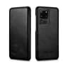 Samsung Galaxy S20 Plus - Custodia flip in vera pelle iCarer nera (RS992007-BK)