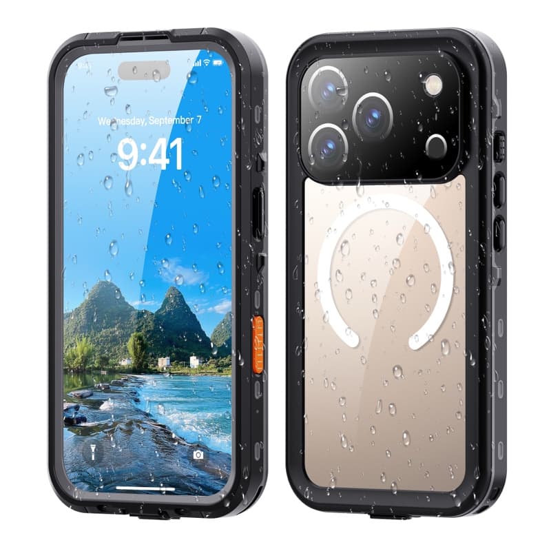 Apple iPhone 17 Pro - Étui d'extérieur Redpepper Dot Series, IP68, MagSafe, étanche, noir – 2