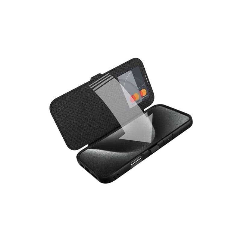 iPhone 16 - Raptic Urban Folio - Outdoor Flip Etui mit Magsafe-Funktion, Schwarz – 3