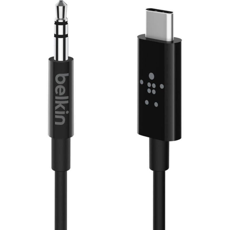 Belkin - 3.5mm Audio to USB-C Cable, 90cm, Audiokabel für Musik, Schwarz – 2