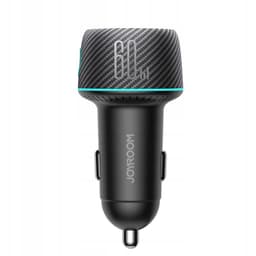 Joyroom - JR-CCN01 60W 1A+1C Multi-Color Car Charger with Light Button-Black – Bild 9