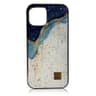 iPhone 12 Pro Max - TC Case D52 Hülle Golden Wave, Blau-Weiss mit goldenen Akzenten