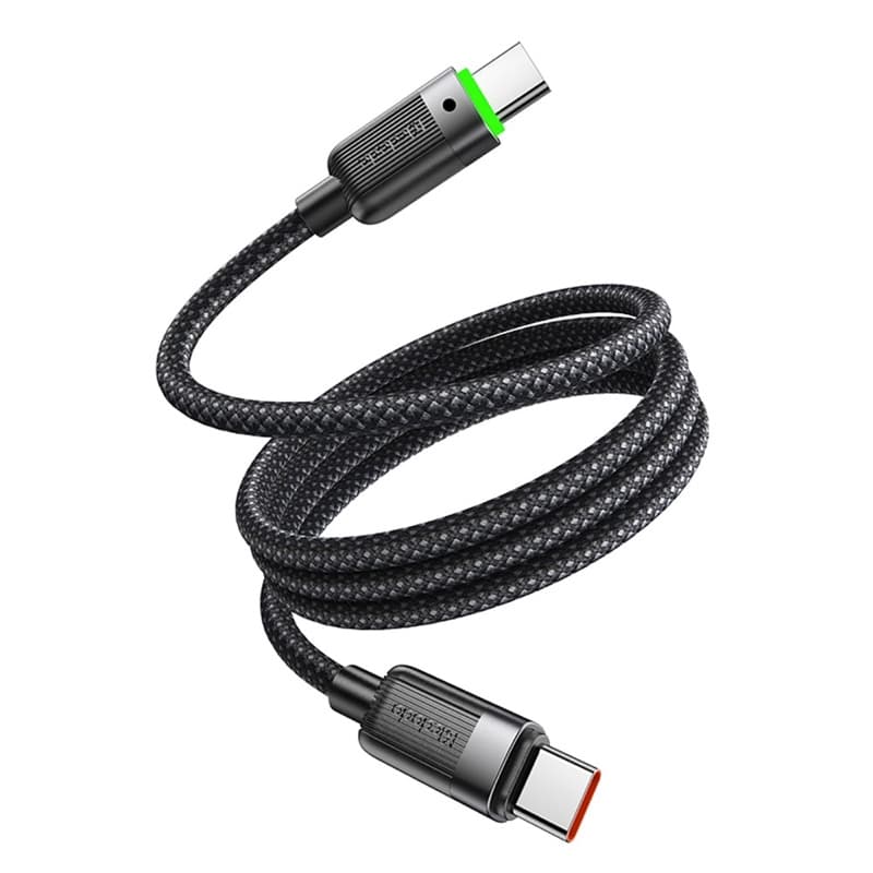 McDodo - USB-C to USB-C Magnetic Self-Winding Cable, 60W, 1.2m, Schwarz